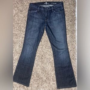 7 for all mankind “A” pocket Bootcut Flare Jeans 31” inseam 8” rise size 28